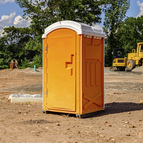 how often are the porta potties cleaned and serviced during a rental period in Swan